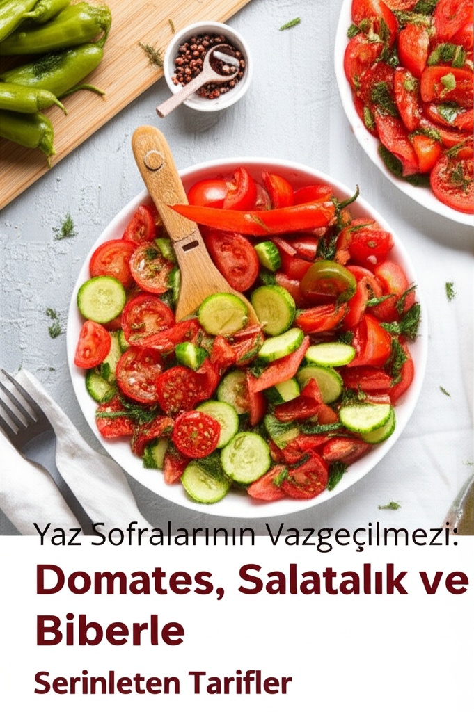 Yaz Sofralarının Vazgeçilmezi: Domates, Salatalık ve Biberle Serinleten Tarifler